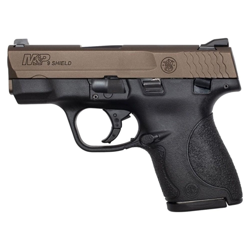 Smith & Wesson M&P 9 Shield Handgun 9mm Luger 7rd Magazine 3.1" Barrel Black with Midnight Bronze Slide USED 13299U
