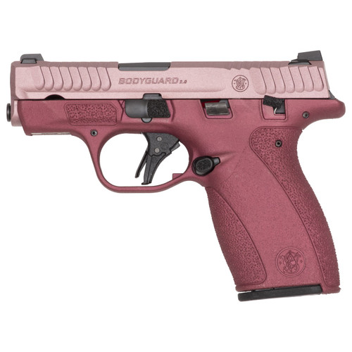 Smith & Wesson Bodyguard 2.0 Micro 380 ACP Thumb Safety Cranberry Frost/Blush Cerakote, 2 Mags