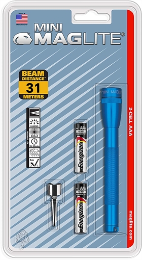 Maglite SP22 Mini Maglite 2 AAA-Cell Flashlight w/ Pocket Clip M3A116