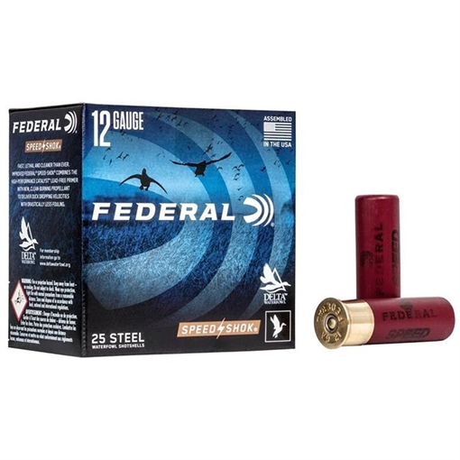 FEDERAL SPEED SHOK STEEL AMO 12GA #T 3" 1-1/4 OZ 25RD (10 BOX CASE) WF142T WF142 T