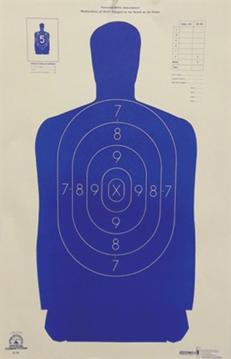 Speedwell Official NRA Police Qualification Silhouette Police Silhouette Reduced 50 ft. 14" X 21.5" B 29