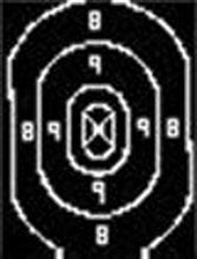 Speedwell Official NRA Police Qualification Silhouette Target Repair Center - 500/Pack B 27 C