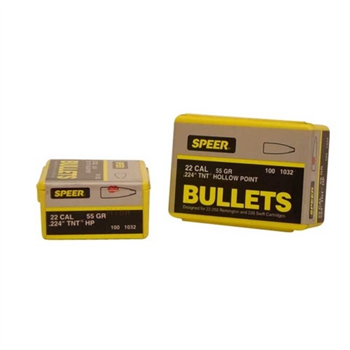 Speer SPEER BULLET 22CAL .224 55GR HP TNT 1032