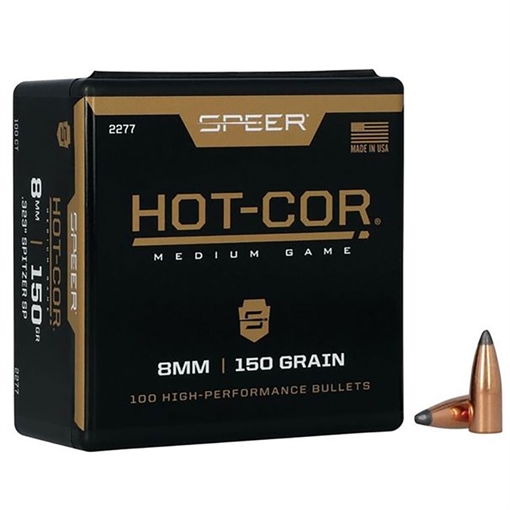 Speer Hot-Cor Rifle Bullets 8mm .323" 150 gr SSP 100/ct 2277