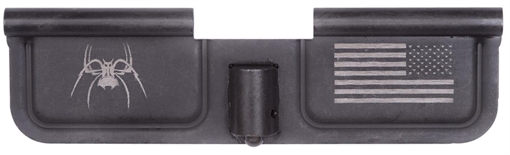 Spikes Ejection Port Door Spider and Flag AR-15 Black Phosphate Steel SED7010