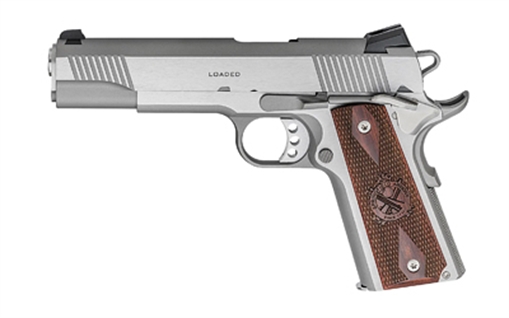 Springfield Loaded, 1911, California Compliant, Single Action Only, Semi-automatic, Metal Frame Pistol, Full Size, 45 ACP, 5" Match Grade Barrel, Steel, Cocobolo Grips, 3-Dot Low Profile Combat Sights, Ambidextrous Safety, 7 Rounds, 2 Magazines PX9151LCA