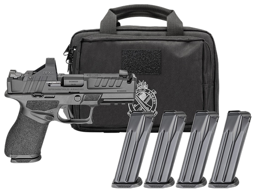 Springfield Echelon 4.0C Optic Gear Pac 9mm, 4" Ported Barrel, U-Dot Rear Sight, Viridian Green Dot Sight, 3x18rd and 1x15rd Mags, Range Bag