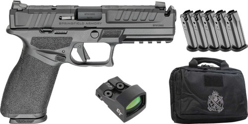 Springfield Echelon Gear Up 9mm, 4.5" Barrel, Integral Compensator, Crimson Trace CT-1500 Red Dot Tritium/Luminescent Front, 15rd