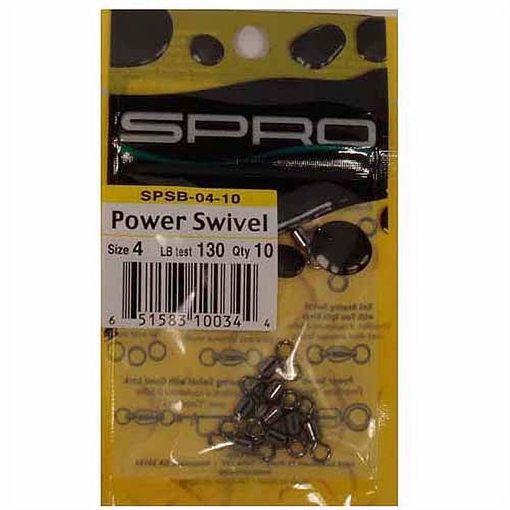 SPRO / GAMAKATSU POWER SWIVELS BLACK SZ-4 10PK SPSB-04-10