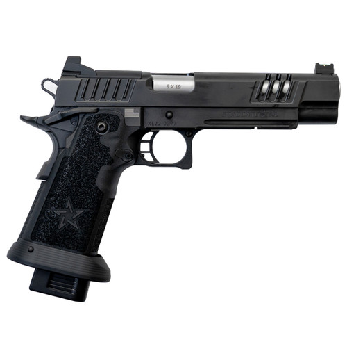 Staccato 2011 XL Optics Ready 9mm, 5.4" Bull Barrel, G2 Grips, Green FO Front, Black, 17rd/20rd