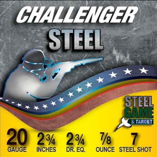 Challenger Ammo 20 GAUGE 2-3/4'' 7/8OZ #7 STEEL SHOT 250/CASE CTA20SGT7