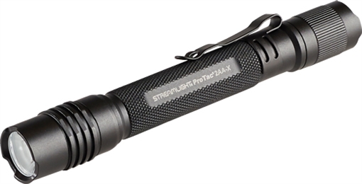 Streamlight ProTac 2AA-X USB, 550 Lumens, 2.25 Hour Runtime, Multi-Fuel, Black, Includes USB-C Rechargeable Battery Pack, USB Charging Cord, Nylon Holster 88135