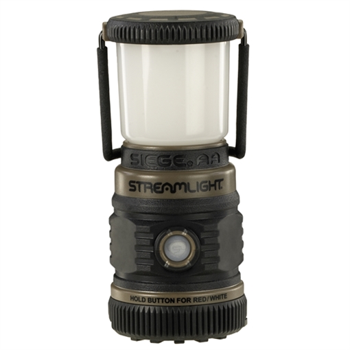 Streamlight Siege Lantern, 200/100/50 lumens White C4 LED, SOS, Red LED, 7 Hour Run Time, 3x AA batteries, Coyote Brown 44941