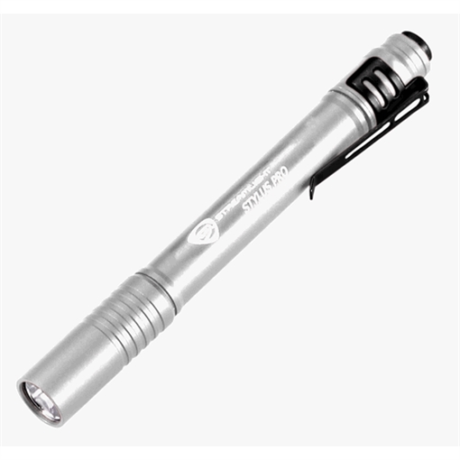 STREAMLIGHT FLASHLIGHT STYLUS PRO SILVER CLAM PACK WHITE LED 66121
