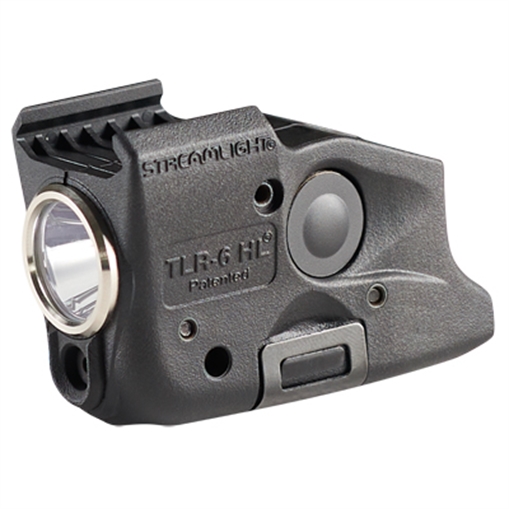 Streamlight TLR-6 HL, Tac Light with Red Laser, Fits Glock 42 & 43, 300 Lumens, Matte Finish, Black, Includes Three SLB2 Batteries with USB-C Charging Case 69340