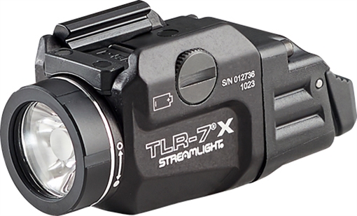 Streamlight TLR-7X, 500 Lumens, 1 Hour Runtime, Duel Fuel, Matte Finish, Black, Includes High and Low Switch, (1) SL-B9 Rechargeable Battery, USB Charging Cable 69455