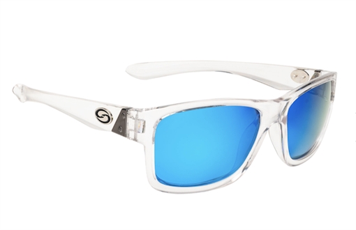 STRIKE KING LURES PLUS PLATTE SHINY CRYSTAL CLR FRAME WHITE BLU MIR LENS SG-SKP460