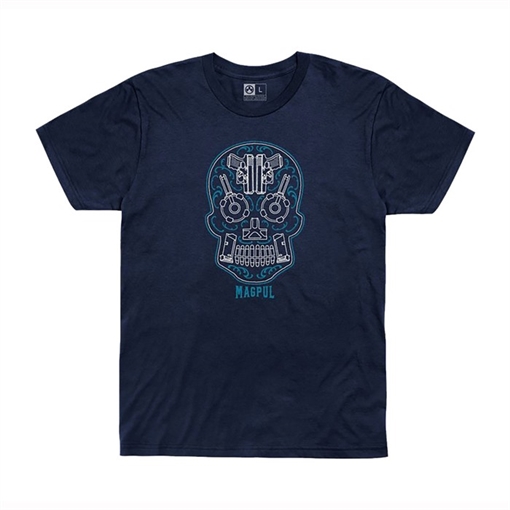 Magpul SUGAR SKULL BLEND T-SHIRT MD NAVY HEATHER MAG1217-411-M