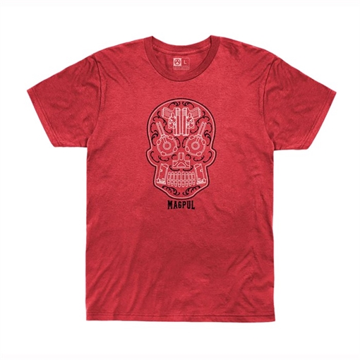 Magpul SUGAR SKULL BLEND T-SHIRT 3XL RED HEATHER MAG1217-612-3XL