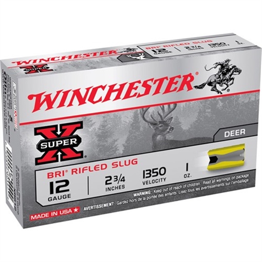 Winchester 12 GAUGE 2-3/4'' 1 OZ BRI RIFLED SLUG 5/BOX XRS12