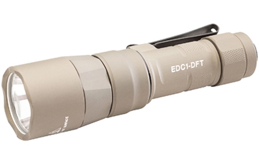Surefire Everyday Carry Light (EDC-1-DFT), Dual-Fuel Turbo, Flashlight, 650 Lumens, Anodized Finish, Tan E DC1-DFT-TN