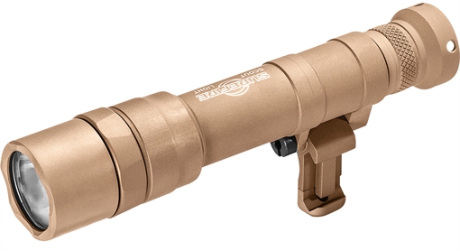 Surefire M640DF Scout Pro Flashlight, LED, 1500 Lumens, Tan Finish, 1913 Picatinny Mount installed, MLOK Mount Included, Z68 On/Off Tailcap, SF18650B Micro-USB Rechargeable Battery Included M640DF-TN-PRO M640DFTNPRO