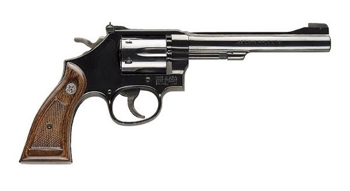 Smith & Wesson Model 17 Masterpiece *CA Compliant 22 LR Bright Blued Carbon Steel 6" Barrel, 6rd Cylinder, & K-Frame, Checkered Service Square Butt Grip, Classic-Styled Thumbpiece 150477