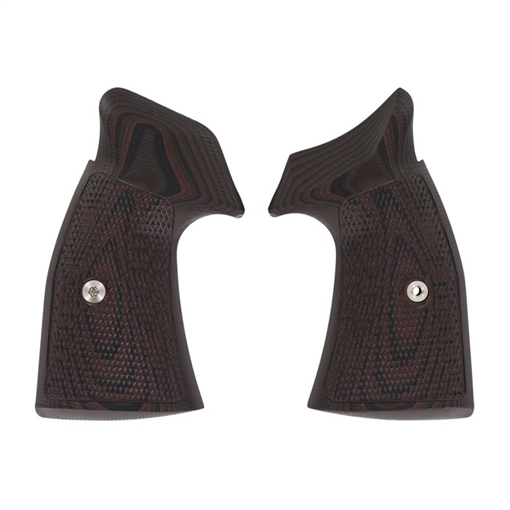 Vz Grips S&W K/L FRAME TAC DIAMOND, SQUARE BUTT, BLACK CHERRY KLF-TD-C-SQ