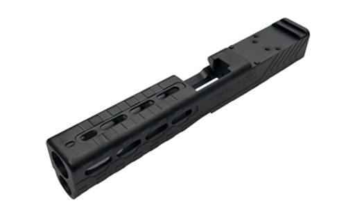 Sylvan Arms Custom Slide, Trijicon RMR Slide Cut, Fits Glock 17 GEN5, DLC Finish, Black, Includes Internals, RMR Cover/Adapter Plate, RMR Locating Pins and Plate Screws GL17G4PK