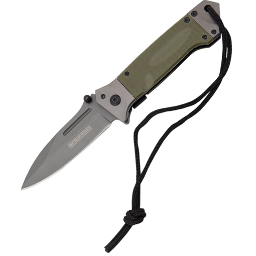 SZCO SZCO Drop Point Task Force Knife 5 in. Moss Green 300362-GN 300362GN