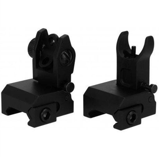 Tacfire AR Front & Rear Flip Up Iron Sights IS001