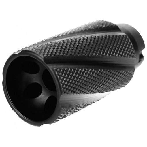 Tacfire Knurled Linear Compensator Flash & Concussion Forwarder 7.62x39 14x1 LH Black MZ2023