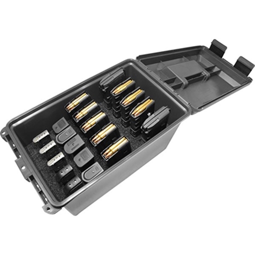 MTM MAG CAN HOLDS 10 DBL STACK HANDGUN MAGSAND 10 AR-15 MAGS BLK ( 6 PER CASE ) TMCLE
