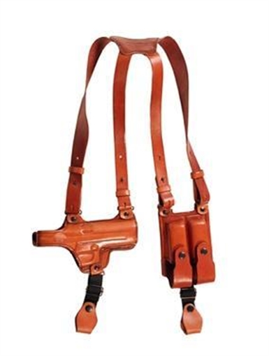 TAGUA COLT 45 BROWN RIGHTHAND SHOULDER LEATHER HOLSTER RIG SH4-202
