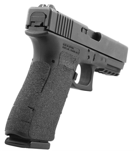Talon Grips Adhesive Grip Glock Gen5 19/23/25/32/38/44 w/Large Backstrap, Black Textured Granulate 384G