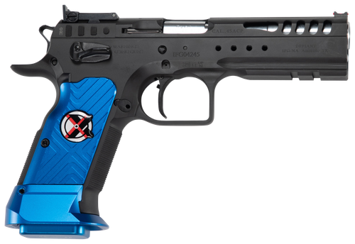 Tanfoglio IFG Limited Master Xtreme 9mm, 4.75" Stainless Barrel, Blue Polymer Grip, Black Frame/Slide, 19rd
