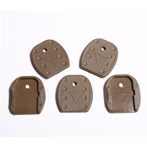 TangoDown Vickers Tactical Magazine Floor Plates for Glock 5pk Tan VTMFP-001 BRN
