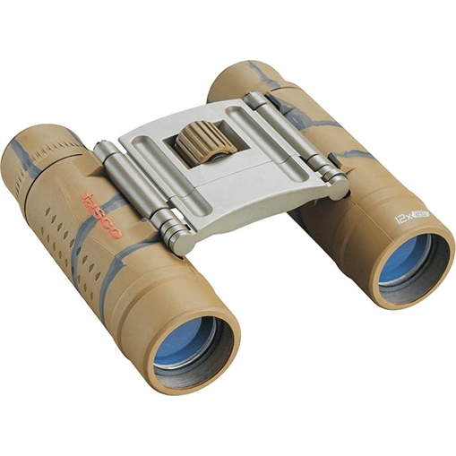 Tasco Essentials Roof Binoculars 12x25mm Brown Camo MC Box 6L 178125B