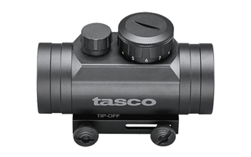 Tasco Pro Point, Red Dot Sight, 1X30MM, 5 MOA, Black, Matte, Includes a 2-in-1 Mounting Base for 3/8" Tipoff and Weaver Rails TRD130T