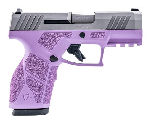 Taurus GX2 9mm 13+1 3.37" Matte Stainless Steel Barrel, Matte Serrated Stainless Steel Slide, Light Purple Polymer Frame w/Picatinny Rail, Polymer Grip 1-GX2939LP