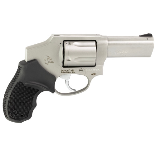 Taurus 650 357 Magnum, 3" Barrel, Silver Frame, Black Rubber Grip, 5rd