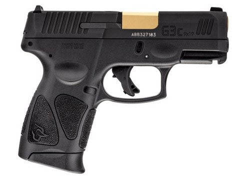 Taurus G3C Lipsey's Edition 9mm, 3.2" Barrel, Black, Gold Barrel, 12rd