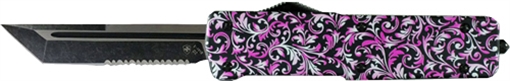 TEMPLAR KNIFE LARGE OTF PINK 3.5" D2 BLACK TANTO ALUMINUM! LAPKF521