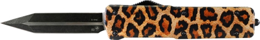 TEMPLAR KNIFE SMALL OTF ALUM LEOPARD 2.75" BLACK DAGGER SALPD121