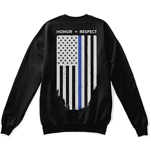 Thin Blue Line Thin Blue Line Crew Neck Sweatshirt TBL-CREW-BLACK-XXL