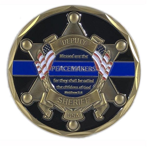 Thin Blue Line Thin Blue Line Deputy Sheriff St. Michael's Coin TBL-MAT-CC
