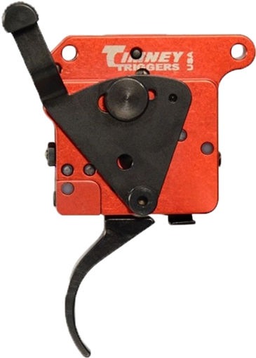 Timney Triggers 2-Stage Two-Stage Curved Trigger with 1-1.50 lbs Draw Weight & Black/Red Finish for Remington 700 Right 533
