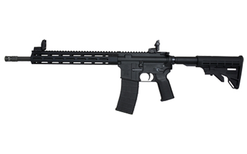 Tippmann Arms Company M4-22 Elite, Semi-automatic Rifle, AR, 22 LR, 16" Barrel, Aluminum MLOK Handguard, Matte Finish, Black, M4 Collapsible Stock, Front/Rear Flip Sights, 1 Magazine, 25 Rounds A101032