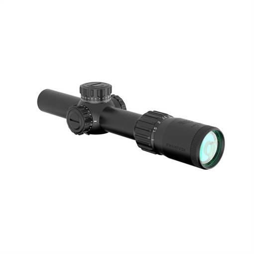 Swampfox Optics Tomahawk II Black 1-4x 24mm 30mm Tube Bright Fiber Optic Green Reticle THK14241-GF