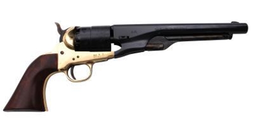 Traditions 1860 Army Redi-Pak Black Powder Revolver / Walnut / Brass .44 Cal 8" Blued Barrel FRS18601